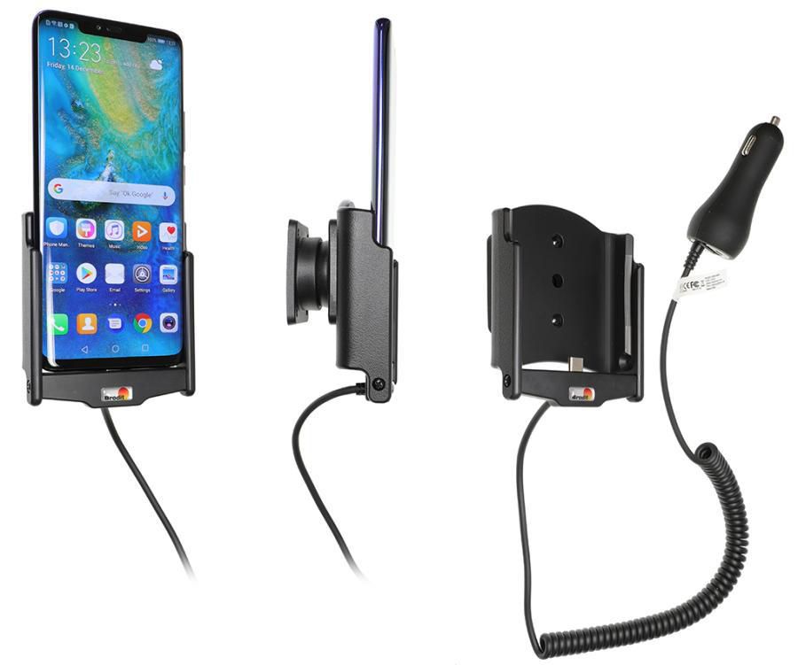 Brodit Active holder with cig-plug With tilt swivel. 2A charging. With USB A outlet in the cig-plug, 1A cha 712096, Mobile