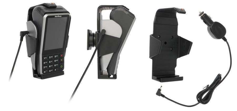 Brodit Active holder with cig-plug For use with device with base station. With tilt swivel. 712210, Terminal, Active holder, Indoor, Black