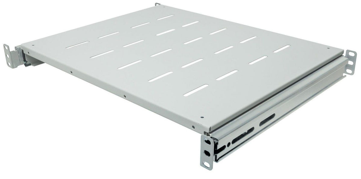 Intellinet 19" Sliding Shelf, 1U, For 483 To 600Mm Depth Cabinets & Racks, Shelf Depth 350Mm, Grey