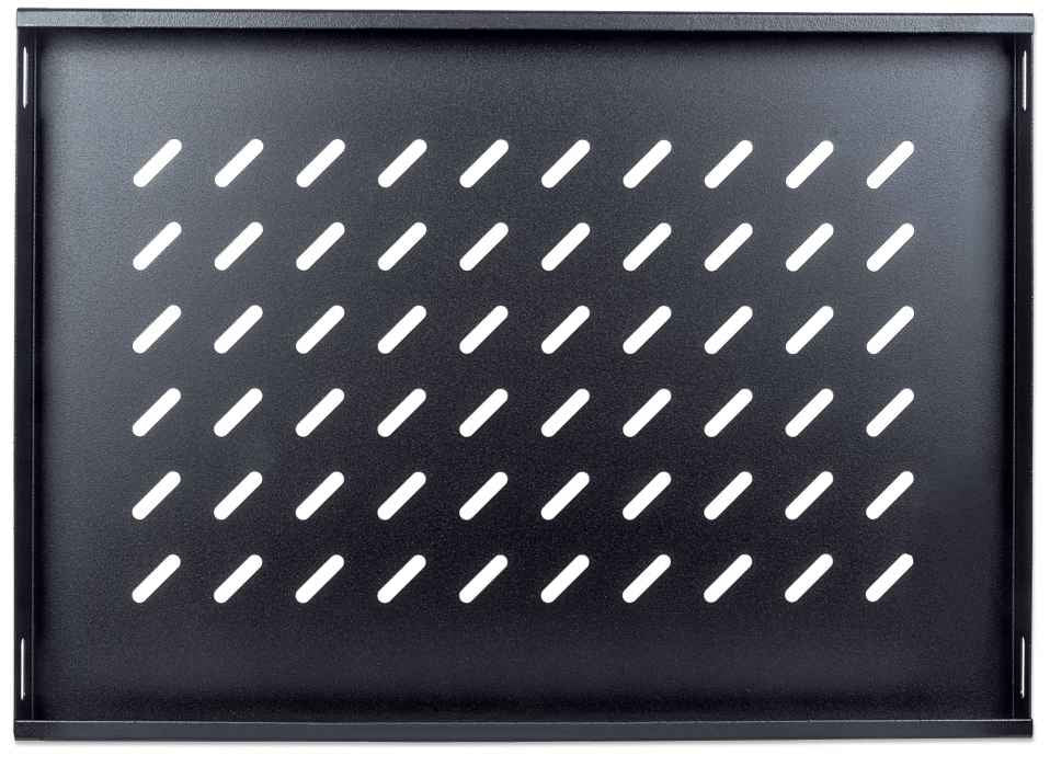 Intellinet 19" Fixed Shelf, 1U, 345mm Depth, Max 50kg, Black