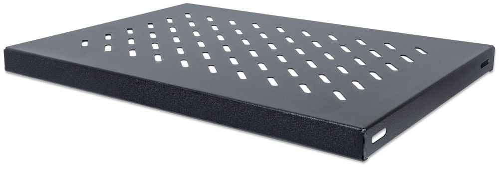 Intellinet 19" Fixed Shelf, 1U, 345mm Depth, Max 50kg, Black