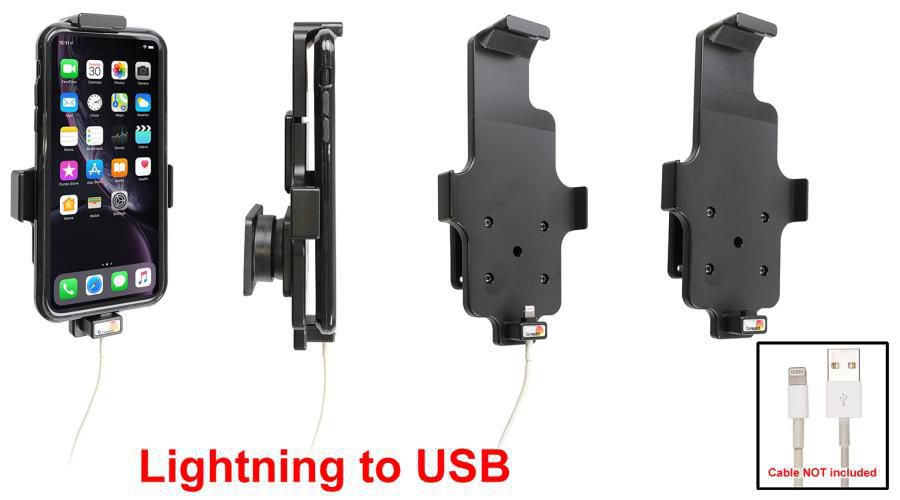 Brodit Holder for Cable Attachment For use with Apple original Lightning to USB Cable. With tilt swivel. Fi Holder for Cable Attachment,