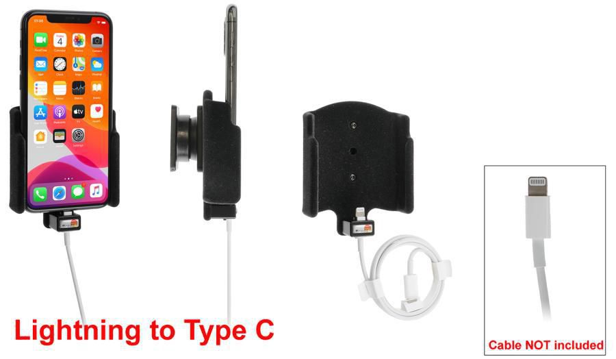Brodit Holder for Cable Attachment For use with Apple original Lightning to Typ C adapter Cable. With tilt 714161, Mobile phone/Smartphone,