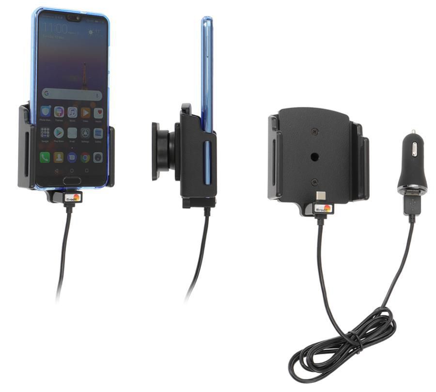 Brodit Active holder with cig-plug Adjustable holder with Type C connector. Fits for devices with and witho 721203, Mobile phone/Smartphone,