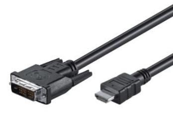 Mcab HDMI TO DVI-D CABLE BLACK 2.0M HDMI/DVI-D cable 2m black, 2 m, HDMI, DVI-D, Black, Male/Male