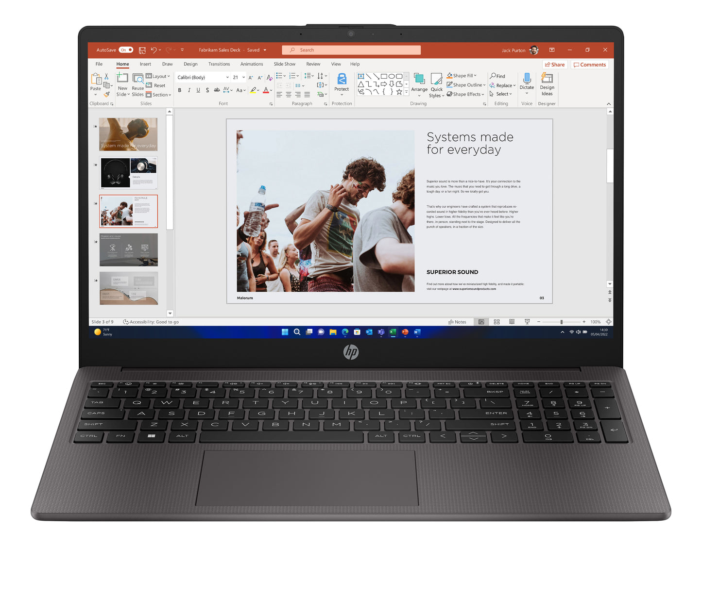HP 250 G10 Intel® Core™ i5 i5-1334U Laptop 39.6 cm (15.6") Full HD 8 GB DDR4-SDRAM 256 GB SSD Wi-Fi 6 (802.11ax) Windows 11 Home Black