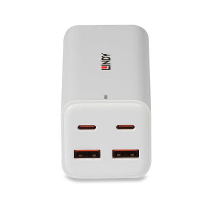 Lindy 100W 4-Port USB Type A & C GaN Charger