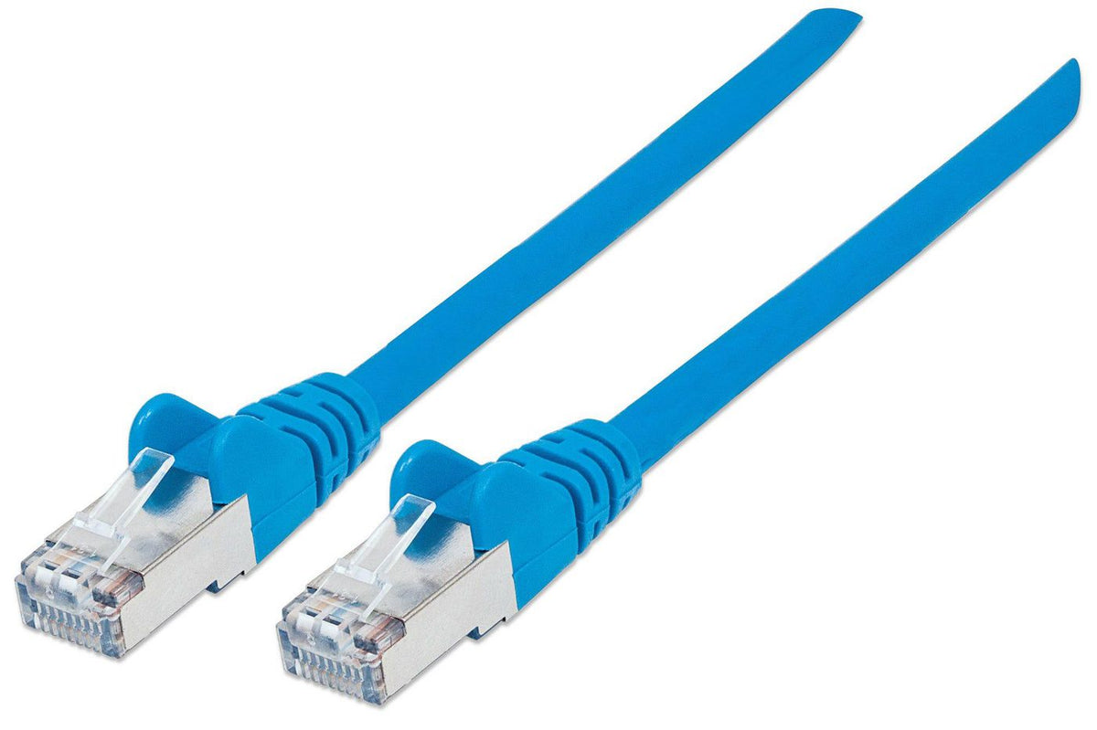 Intellinet LSOH Network Cable, Cat6, SFTP Network Patch Cable, Cat6, 30m, Blue, Copper, S/FTP, LSOH / LSZH, PVC, RJ45, Gold Plated Contacts,