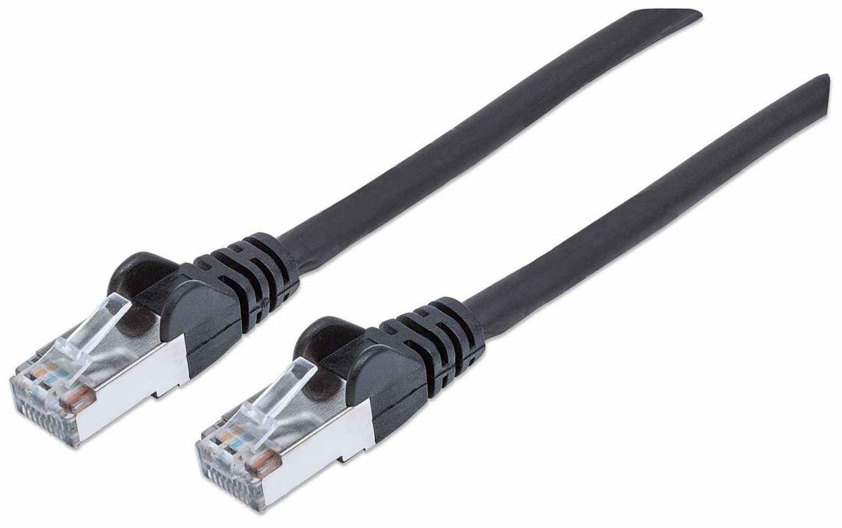 Intellinet Network Patch Cable, Cat7 Cable/Cat6A Plugs, 30M, Black, Copper, S/Ftp, Lsoh / Lszh, Pvc, Rj45, Gold Plated Contacts, Snagless,