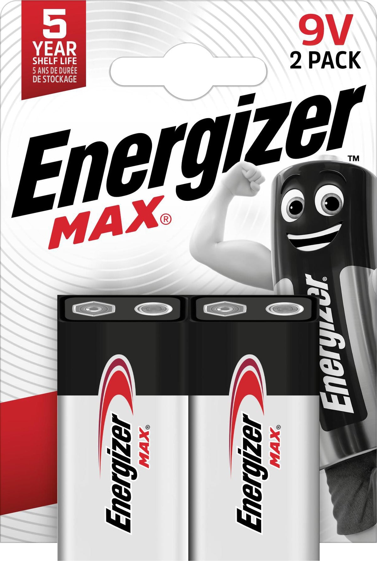 Energizer Battery 9V Max 2-pak 7638900410280, Single-use battery, 9V, Alkaline, 9 V, 2 pc(s), Blister
