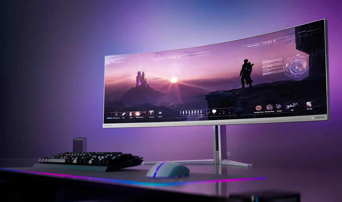 Philips Evnia 8000 49M2C8900L/00 computer monitor 124.2 cm (48.9") 5120 x 1440 pixels Dual QHD QD-OLED White