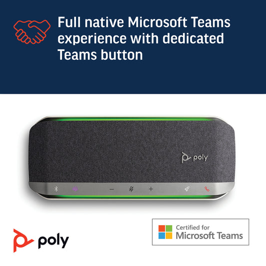 HP Poly Sync 40+ Microsoft Teams Certified USB-A USB-C Speakerphone +BT700 USB-A Adapter
