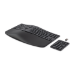 HP 960 Ergonomic Wireless keyboard Home RF Wireless + Bluetooth AZERTY Belgian Black