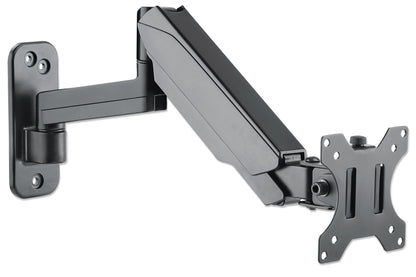 Manhattan Wall Mount for TV & Monitors (Spring Arm 3 pivots), For screens 17" to 32", VESA compatibility: 75x75mm and 100x100mm - check the dimensions of the four mounting holes on back of screen to ensure it fits, Max 8kg, Black, Bracket, Lifetime Warran