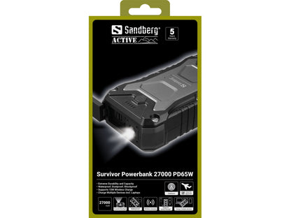 Sandberg Survivor Powerbank 27000 PD65W
