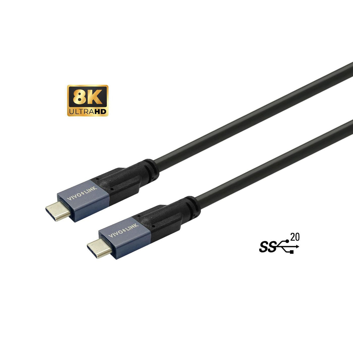 Vivolink PROUSBCMM6 USB cable USB 3.2 Gen 2x2 6 m USB C 100 W Black