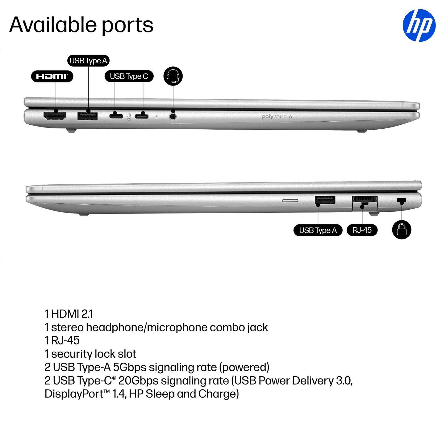 HP ProBook 4 G1iR Intel Core 5 120U Laptop 40.6 cm (16") WUXGA 8 GB DDR5-SDRAM 256 GB SSD Wi-Fi 6E (802.11ax) Windows 11 Pro Silver