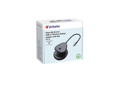 Verbatim Share My Screen USB-C Wireless Display Adapter 4K with Hub WDA-02