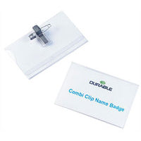 Durable Combi Clip Name Badge 54x90mm