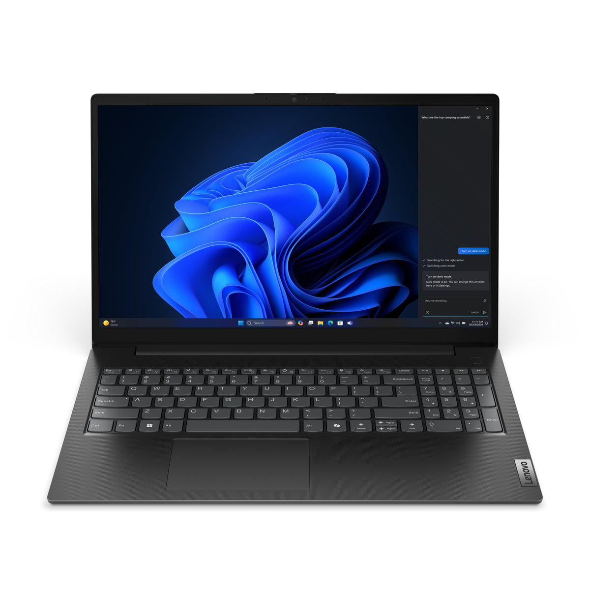 Lenovo V15 G5 IRL Intel® Core™ i5 i5-13420H Laptop 39.6 cm (15.6") Full HD 16 GB DDR5-SDRAM 512 GB SSD Wi-Fi 6 (802.11ax) Windows 11 Pro German Black