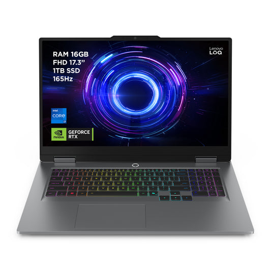 Lenovo LOQ 17IRX10 Intel® Core™ i7 i7-13650HX Laptop 43.9 cm (17.3") Full HD 16 GB DDR5-SDRAM 1 TB SSD NVIDIA GeForce RTX 5060 Wi-Fi 6 (802.11ax) Windows 11 Home Grey English