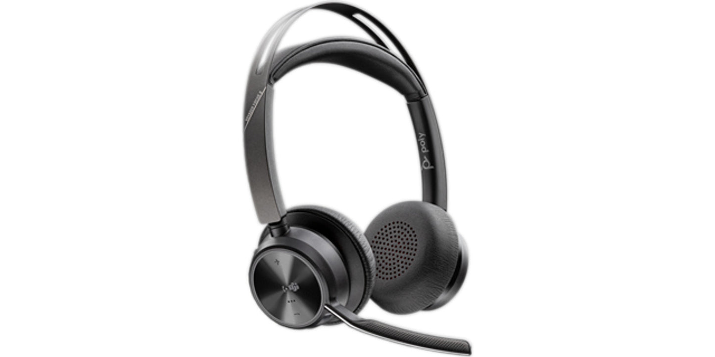 HP Poly Voyager Focus 2 Microsoft Teams Certified USB-C-C Headset +USB-C/A Adapter