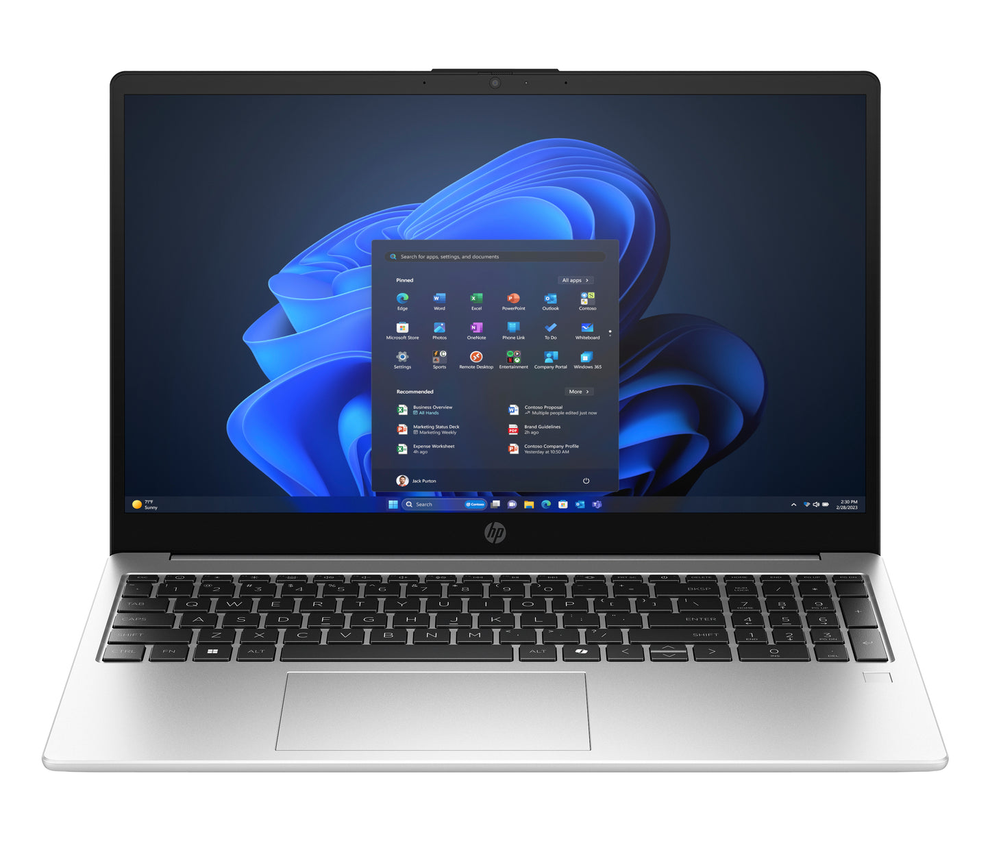 HP 255R G10 AMD Ryzen™ 5 7535U Laptop 39.6 cm (15.6") Full HD 24 GB DDR5-SDRAM 512 GB SSD Wi-Fi 6 (802.11ax) Windows 11 Pro Silver