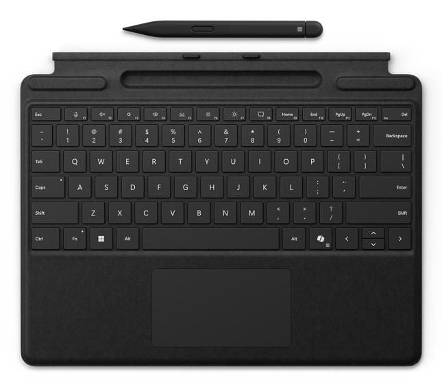 Microsoft Surface Pro Keyboard With Slim Pen For Business Azerty French Microsoft Cover Port Black