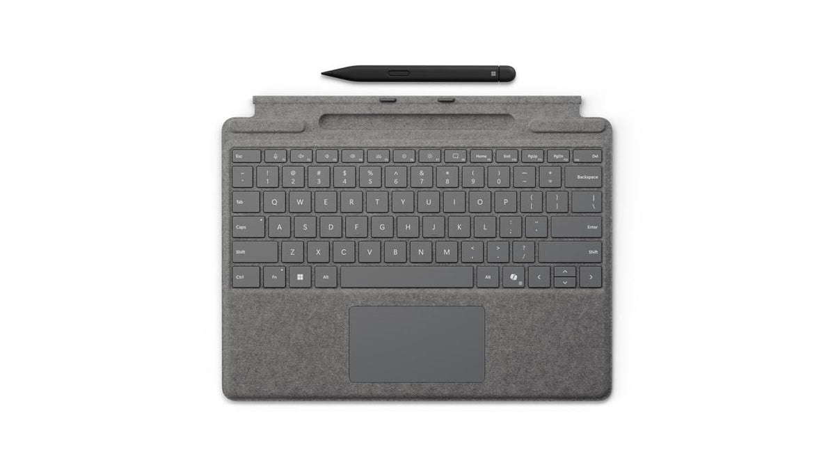 Microsoft Surface Pro Keyboard With Slim Pen For Business Azerty French Microsoft Cover Port Platinum