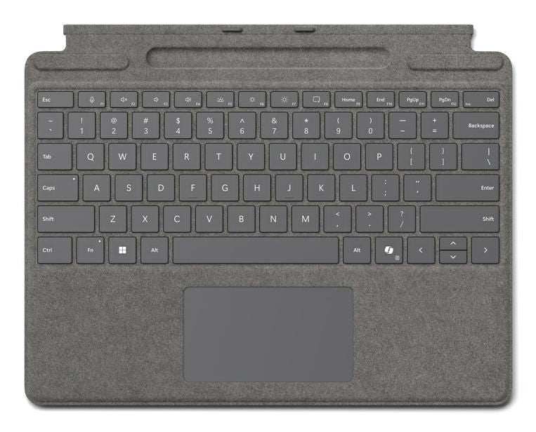 Microsoft Surface Pro Keyboard With Pen Storage For Business Azerty Belgian Microsoft Cover Port Platinum