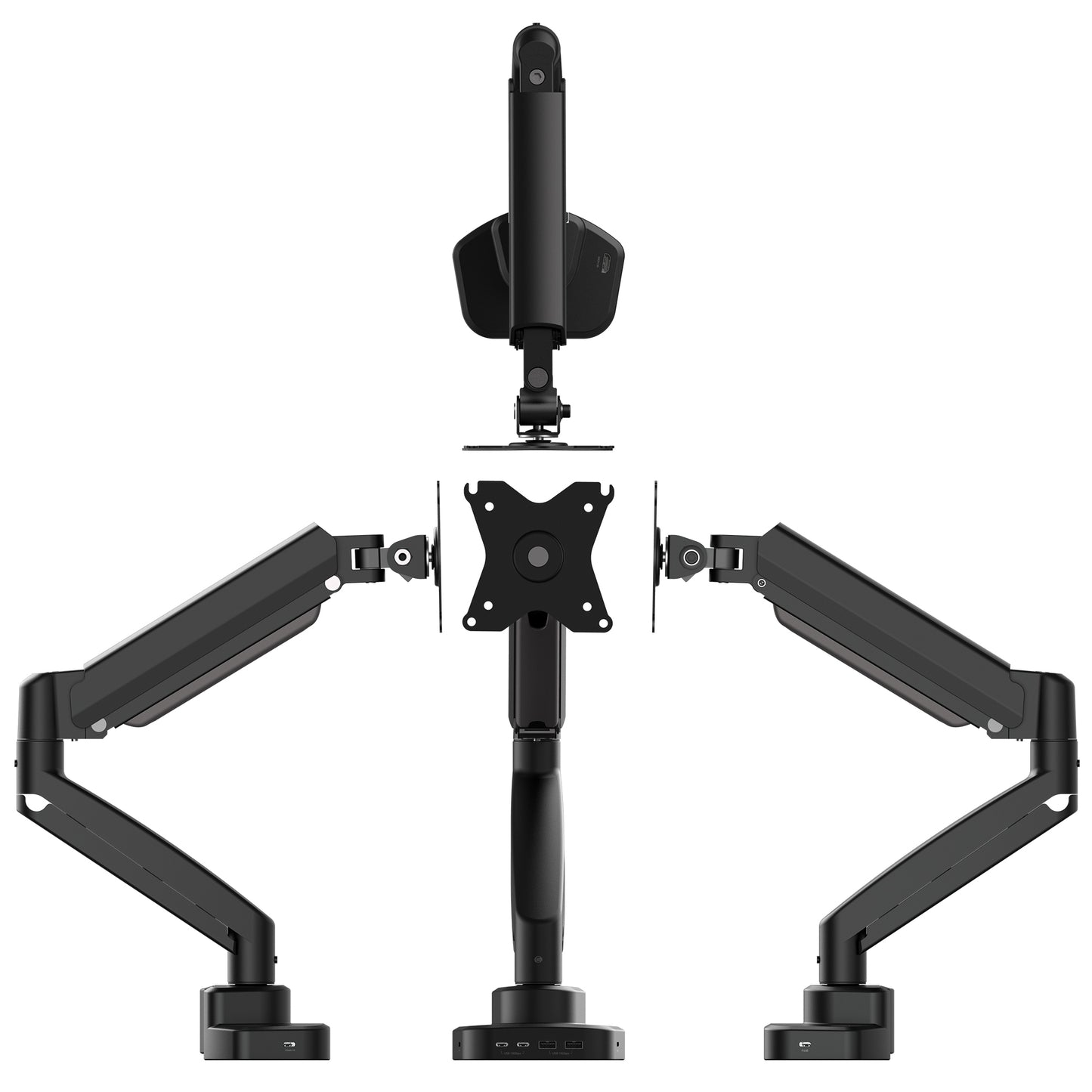 j5create JTSA301 Ergonomic Monitor Mount with Dock, Black
