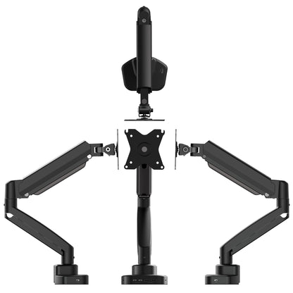 j5create JTSA301 Ergonomic Monitor Mount with Dock, Black