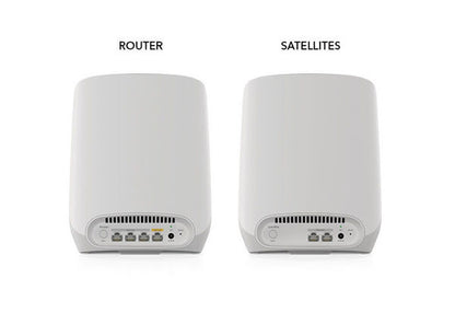 NETGEAR Orbi RBK763S Tri-band (2.4 GHz / 5 GHz / 5 GHz) Wi-Fi 6 (802.11ax) White 7 Internal - RBK763S-100EUS
