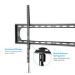 Manhattan Wall Mount for TV & Monitors (Fixed Low Profile), For screens: 60" to 120", VESA compatibility: all between 50x50 to 900x600mm - check the dimensions of the four mounting holes on back of screen to ensure it fits, Max 120kg, Black, LFD, Bracket