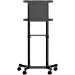 StarTech.com Mobile TV Cart - Portable Rolling TV Stand for 37-70" VESA Display (154lb/70kg) - TV Stand w/Shelf & Storage Compartment - Rotate/Tilt Display - Universal TV Mount on Wheels