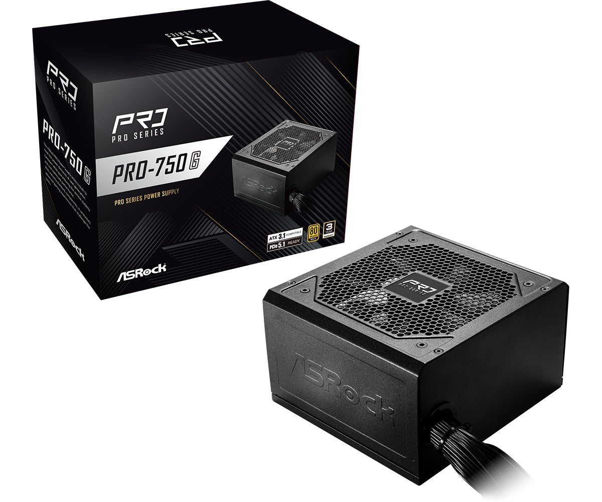 Asrock PRO-750G power supply unit 750 W 24-pin ATX ATX Black