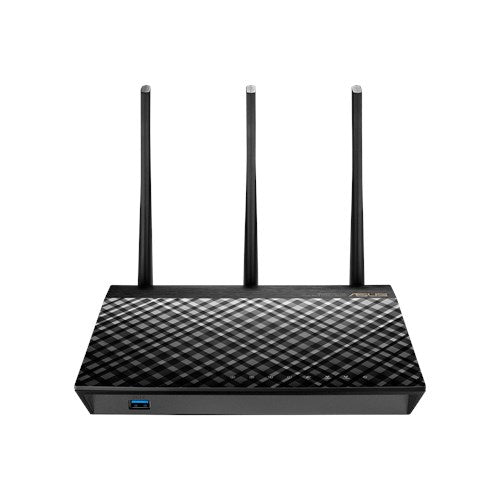 ASUS RT-AC1900U wireless router Gigabit Ethernet Dual-band (2.4 GHz / 5 GHz) Black