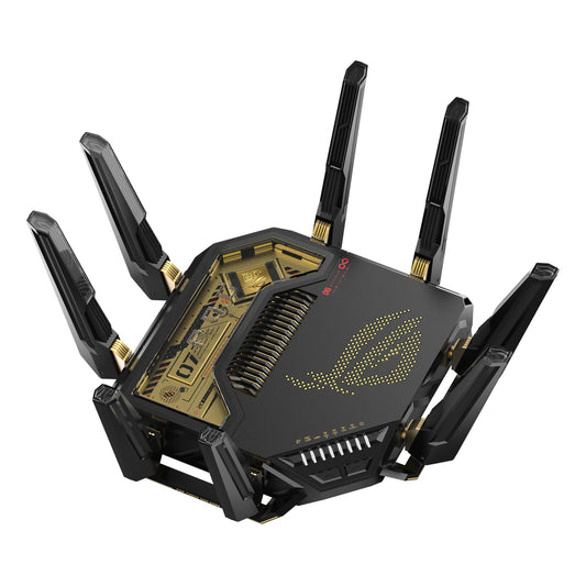 ASUS ROG Rapture GT-BE98 wireless router 10 Gigabit Ethernet Quad-band (2.4 GHz / 5 GHz-1 / 5 GHz-2 / 6 GHz) Black