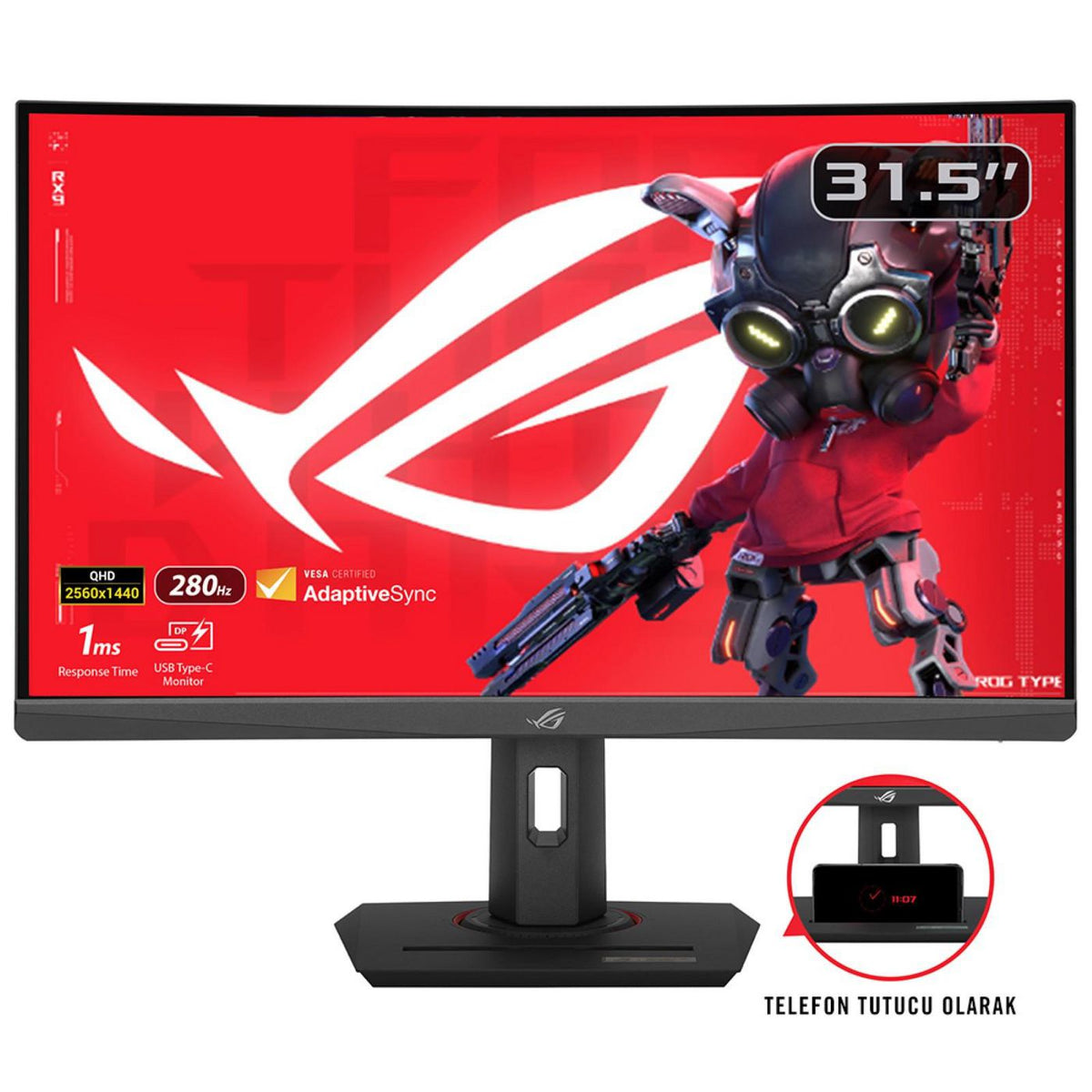 Asus Rog Strix Xg32Wcms Computer Monitor 80 Cm (31.5") 2560 X 1440 Pixels Quad Hd Lcd Black
