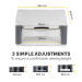 Fellowes Computer Monitor Stand with 3 Height Adjustments - Premium Monitor Riser Plus with Cable Management - Ergonomic Adjustable Monitor Stand for Computers - Max Weight 36KG/Max Size 21" - Platinum