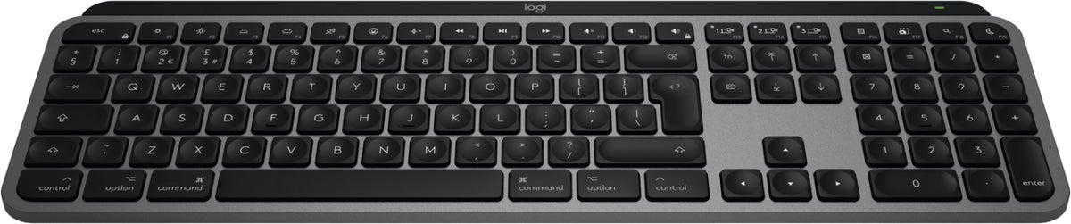 Logitech MX Keys S for Mac keyboard Office RF Wireless + Bluetooth QWERTY UK English Aluminium, Black