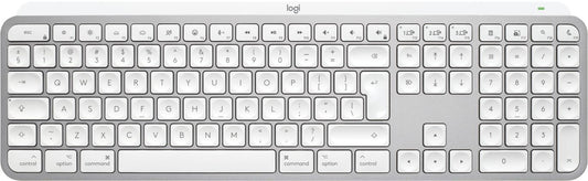 Logitech Mx Keys S For Mac Keyboard Office Rf Wireless + Bluetooth Qwerty Us International Aluminium, White