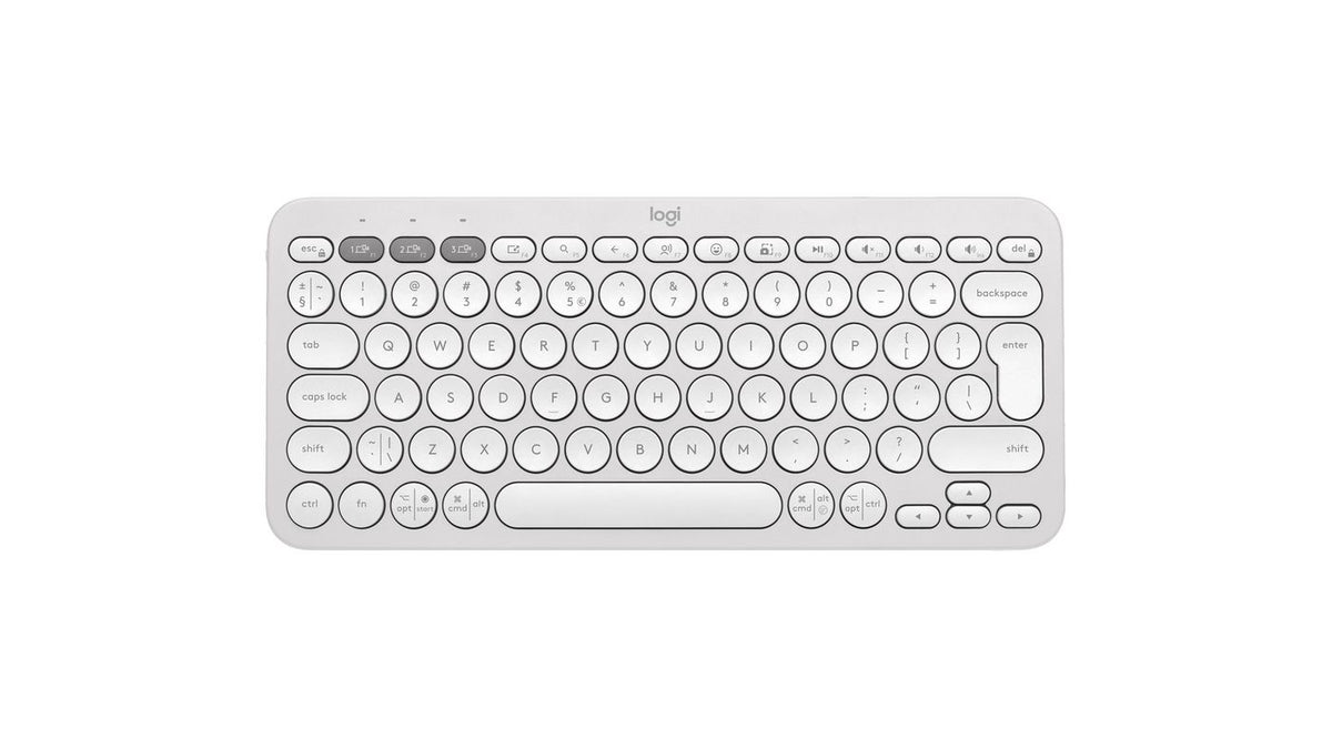 Logitech Pebble Keys 2 K380S Keyboard Rf Wireless + Bluetooth Qwerty Us International White