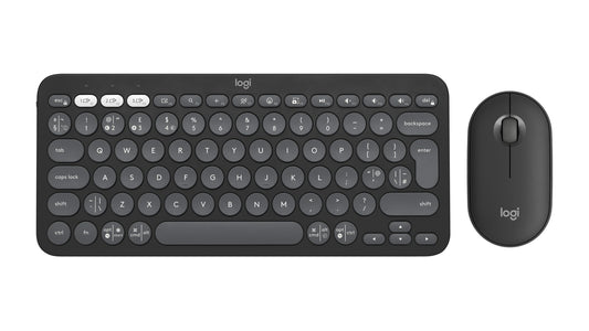 Logitech 920-012233 keyboard Mouse included Universal RF Wireless + Bluetooth QWERTY UK English Graphite