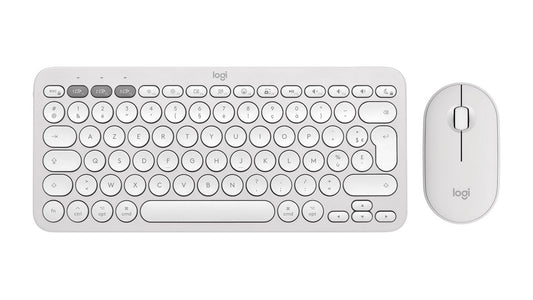 Logitech Pebble 2 Combo Keyboard Mouse Included Rf Wireless + Bluetooth Qwerty Us International White