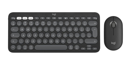 Logitech Pebble 2 Combo For Mac Keyboard Mouse Included Rf Wireless + Bluetooth Qwerty Us International Graphite
