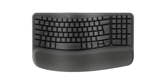 Logitech Wave Keys keyboard RF Wireless + Bluetooth QWERTY Danish, Finnish, Norwegian, Swedish Graphite