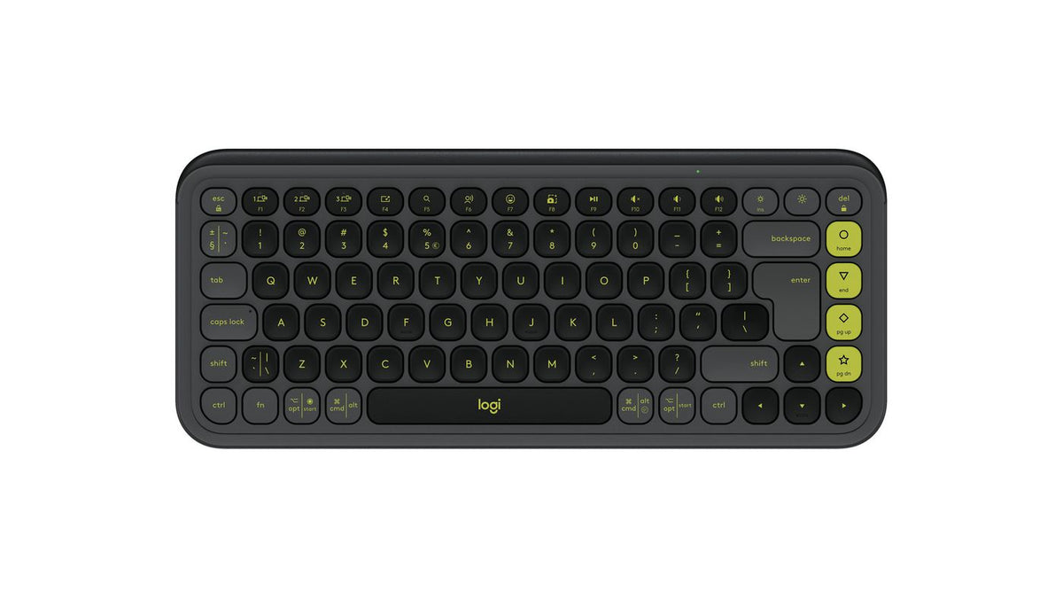Logitech Pop Icon Keys Keyboard Universal Bluetooth Qwerty Us International Graphite, Green