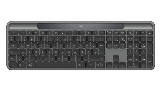 Logitech Signature Slim Solar + K980 keyboard Universal RF Wireless + Bluetooth QWERTZ German Graphite