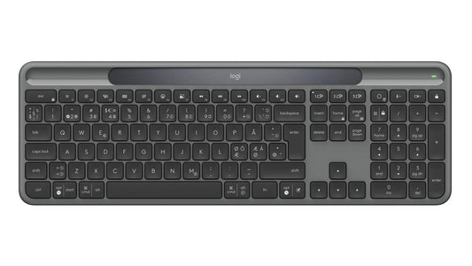 Logitech Signature Slim Solar+ K980 Keyboard Universal Rf Wireless + Bluetooth Qwerty Danish, Finnish, Norwegian, Swedish Graphite